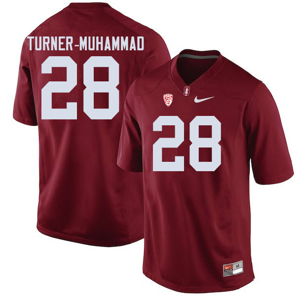Men #28 Salim Turner-Muhammad Stanford Cardinal College Football Jerseys Sale-Cardinal
